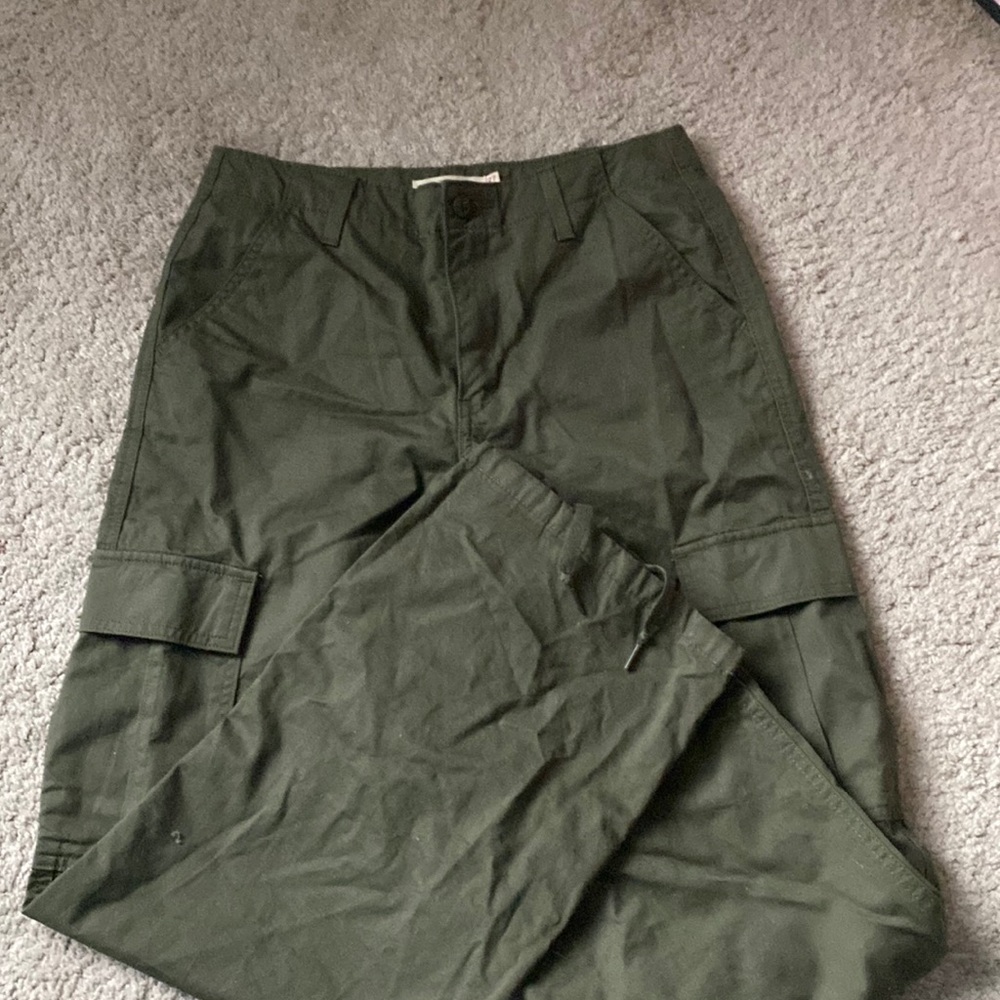 Green Levi Cargo Pants 94 baggy size 27